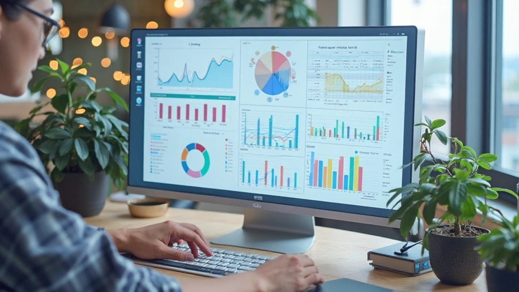 Dashboard displaying project analytics and creative metrics