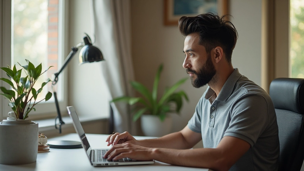 Person setting up digital tools and applications on computer workstation